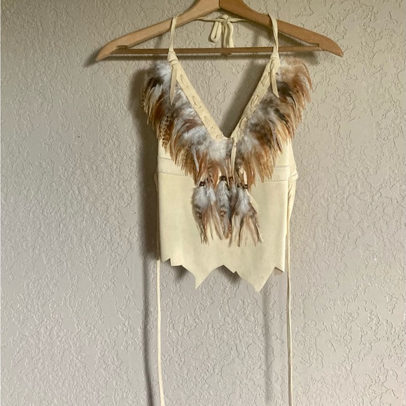 Tops - Authentic/Genuine Leather Halter Top